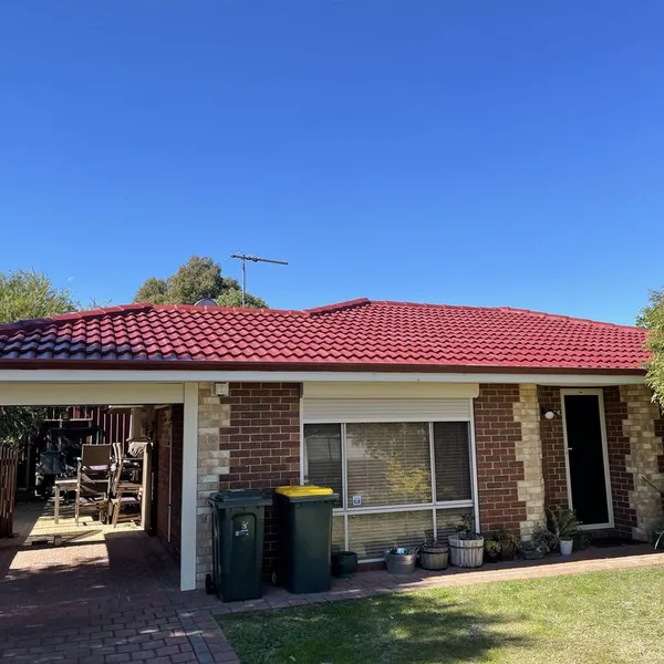 Perth roof with Ferric Red Dulux Acratex coating