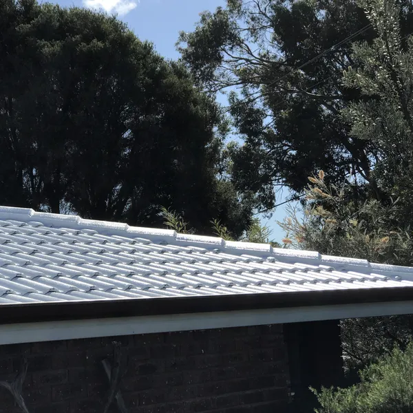 Perth roof with White Dulux Acratex coating
