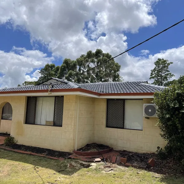 Perth roof with Colorbond Ironstone Dulux Acratex coating