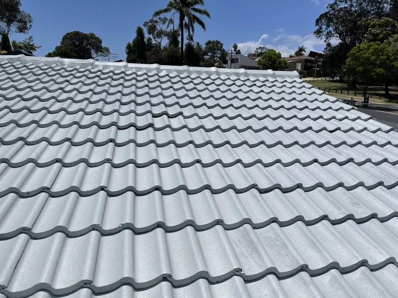 Perth roof with Colorbond Shale Grey Dulux Acratex coating - view 3