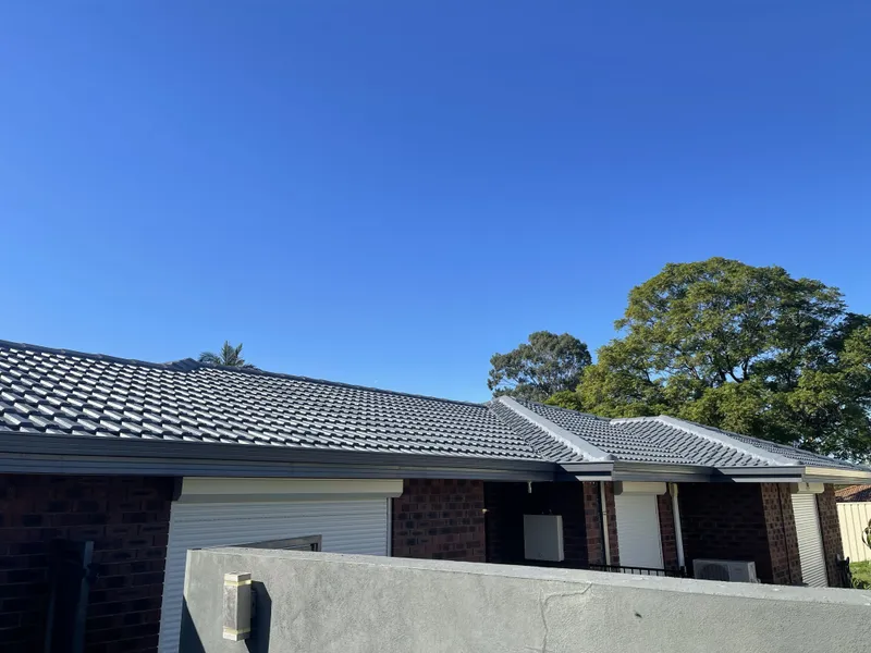 Perth roof with Colorbond Basalt Dulux Acratex coating - view 3