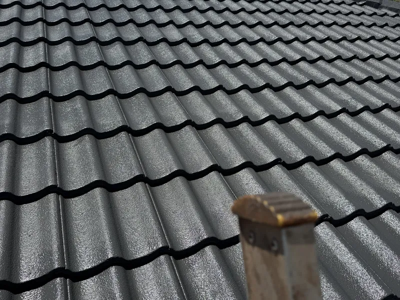 Perth roof with Colorbond Monument Dulux Acratex coating - view 4
