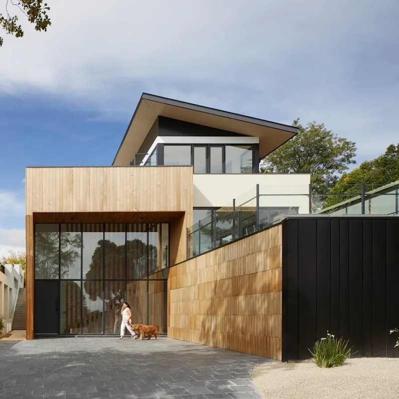 Modern Australian home with metal roof coating