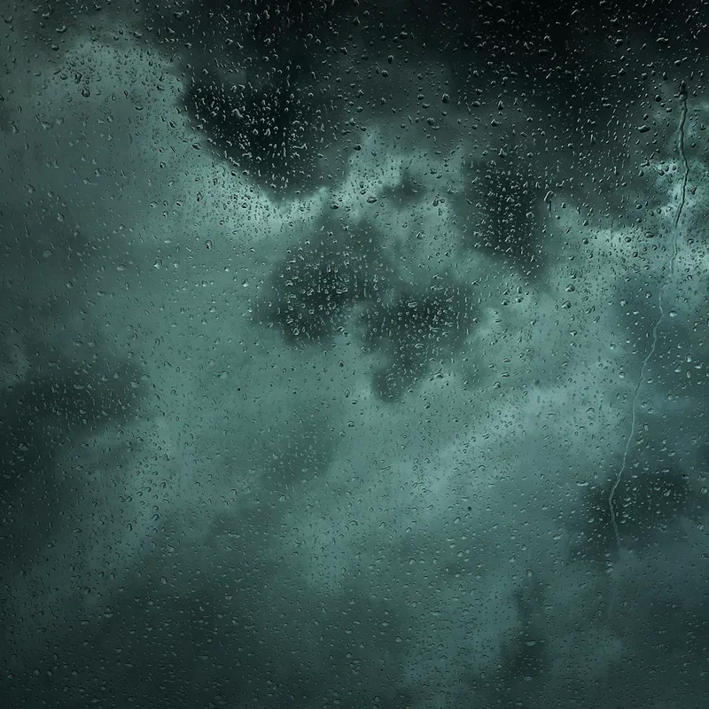 Rain falling from a roof during Perth's winter wet season