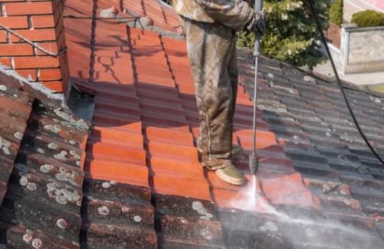 High-pressure roof washing 4000psi - Perth roofing service