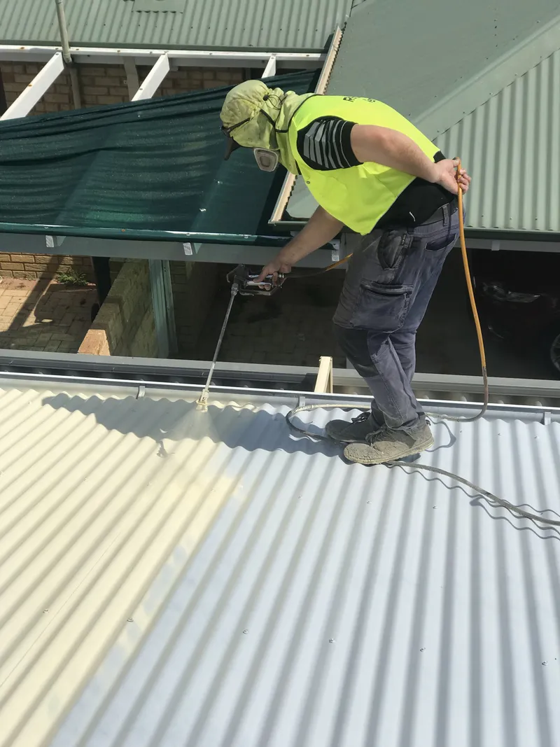 Roof coating application